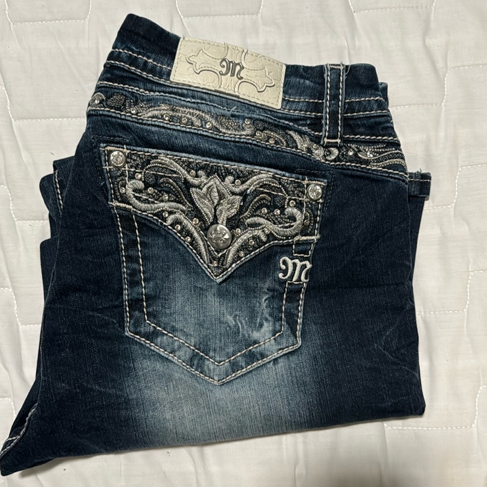 Miss Me size 32 dark blue denim - Picture 1 of 5